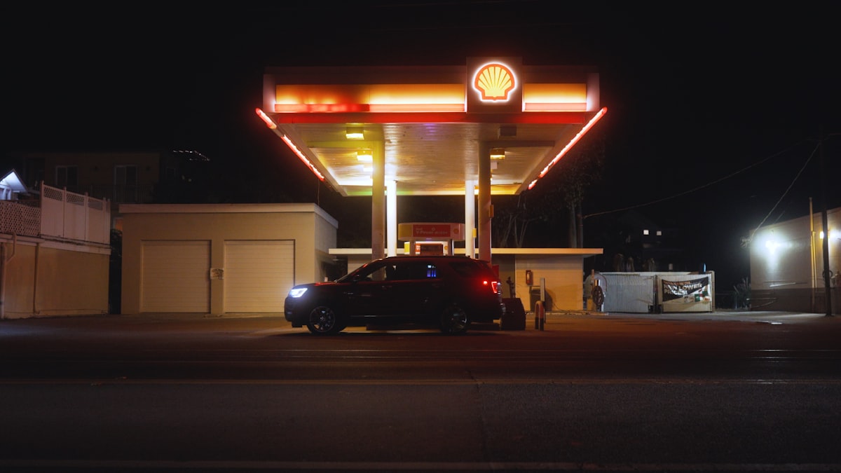 Gas station and convenience store exterior